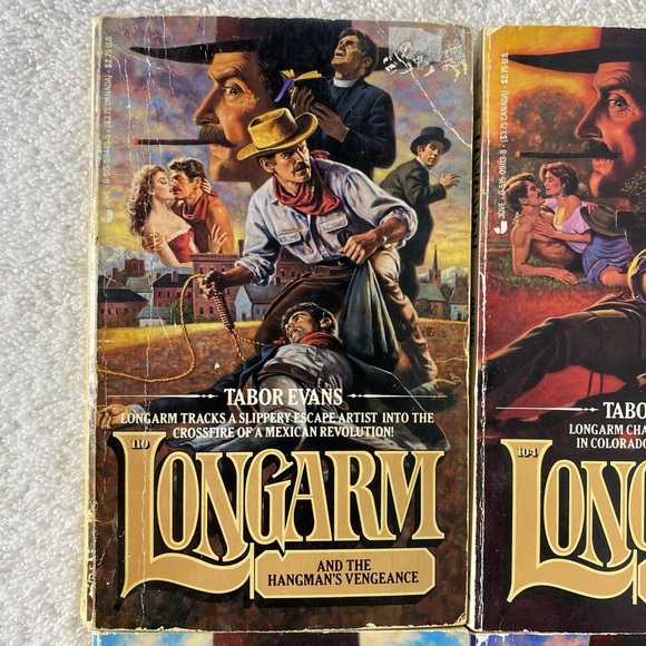 Vintage Longarm Action Western Romance Novel x4 - Picture 2 of 14